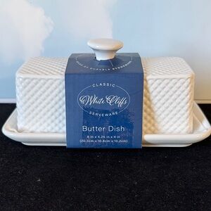 Classic White Cliffs Serveware Butter Dish